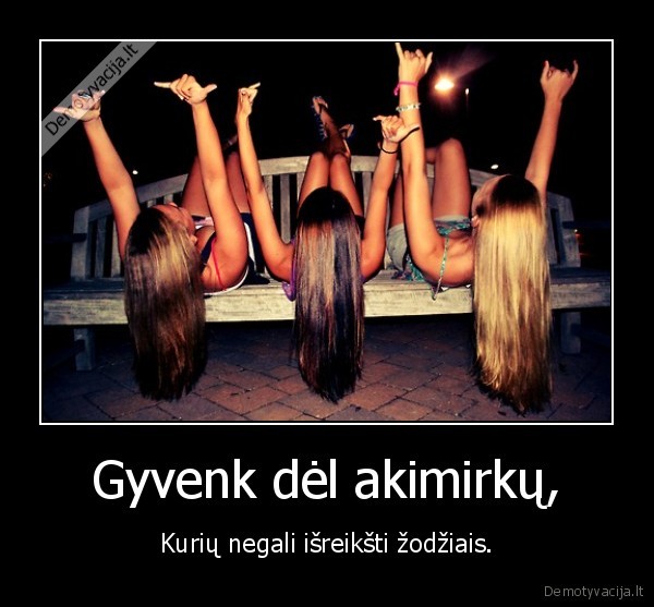 Gyvenk dėl akimirkų,