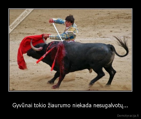 Gyvūnai tokio žiaurumo niekada nesugalvotų...