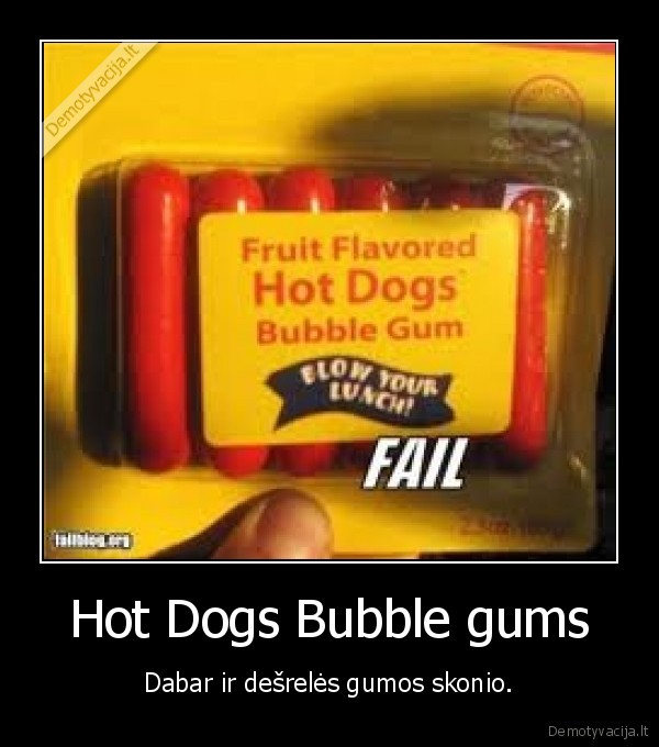 Hot Dogs Bubble gums