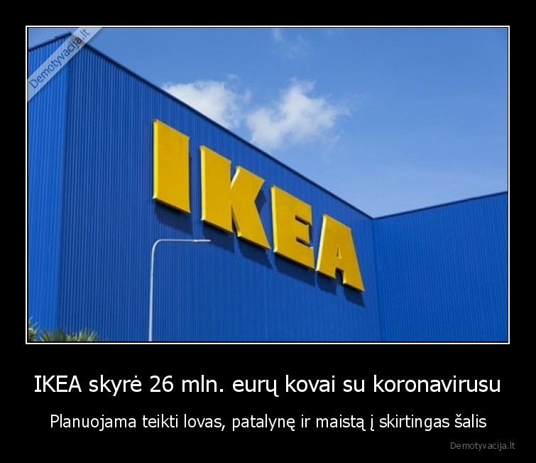 ikea,koronavirusas,salys,parama,kova