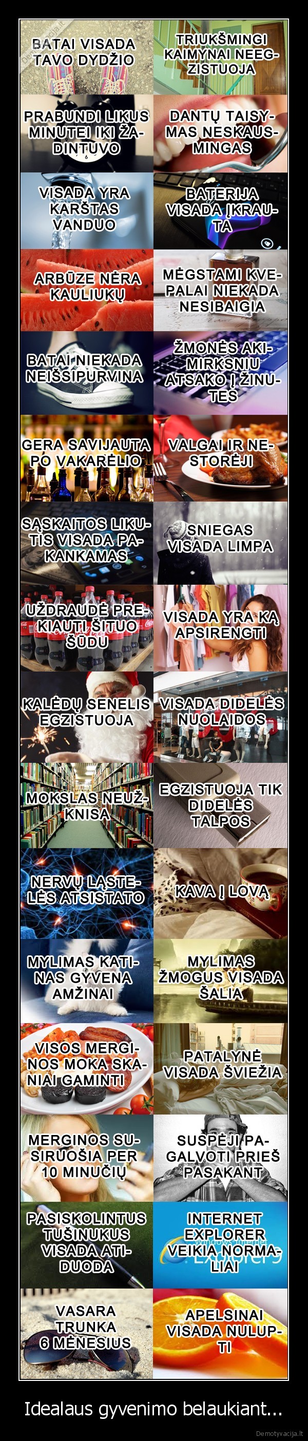 Idealaus gyvenimo belaukiant...