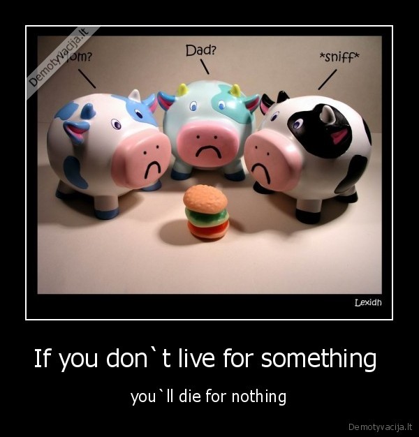If you don`t live for something 
