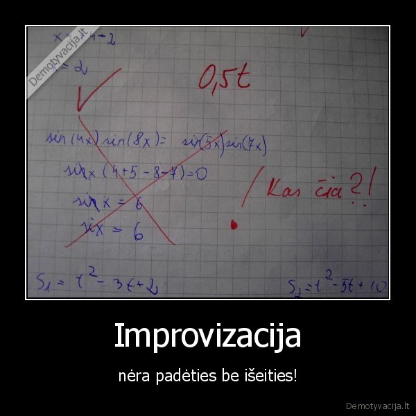 matematika, improvizacija