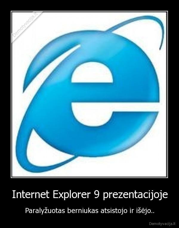 Internet Explorer 9 prezentacijoje