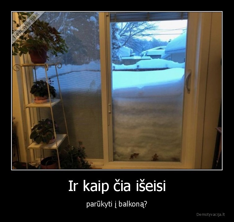 parukyti,balkonas,sniegas