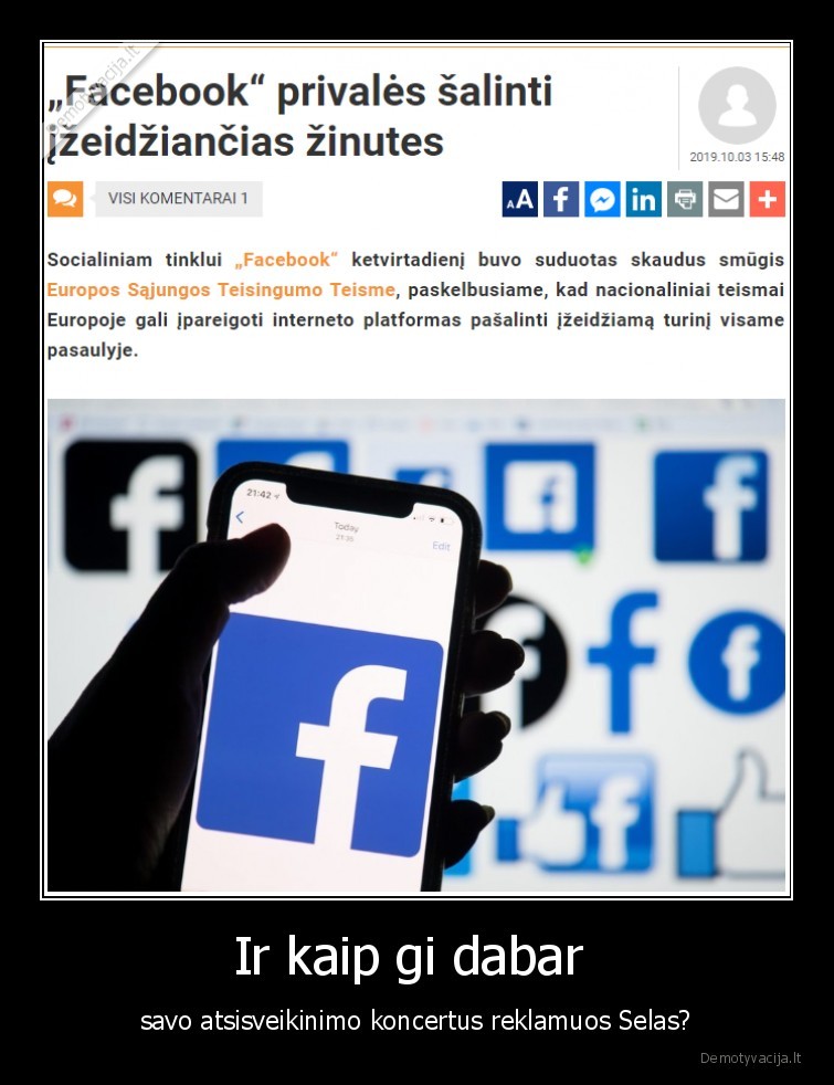 selas,facebook,zinutes,izeidimai