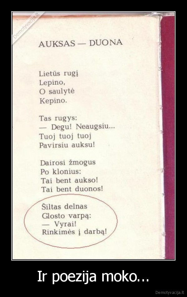 Ir poezija moko...
