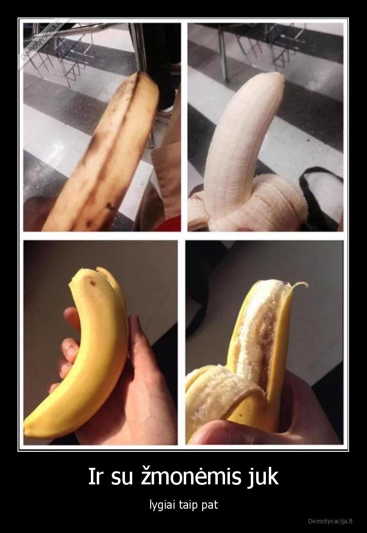 bananai,zmones,isvaizda,charakteris,gilios, mintys