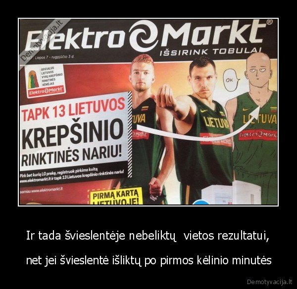 saitama,anime,krepsinis,lietuva,lietuvos, rinktine,reklama,eleektromarkt