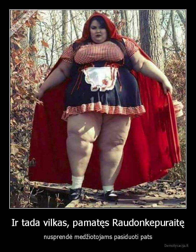 raudonkepuraite,vilkas,pasaka,siuolaikine,stora