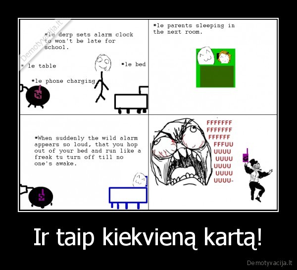 Ir taip kiekvieną kartą!