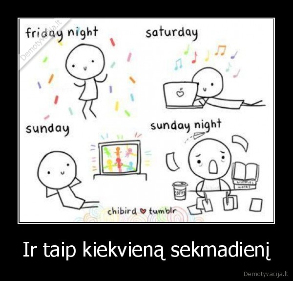 Ir taip kiekvieną sekmadienį