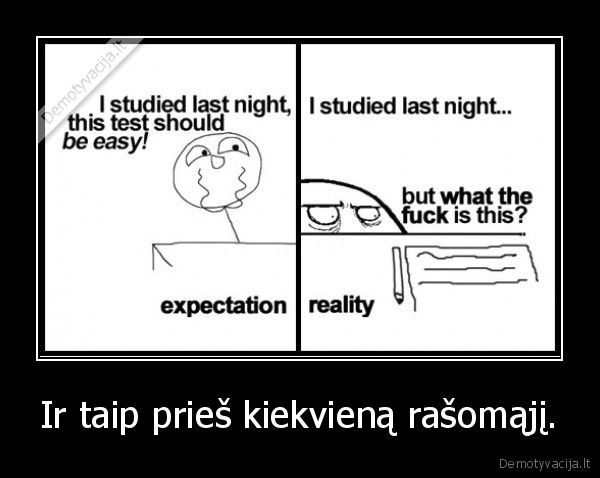 Ir taip prieš kiekvieną rašomąjį.