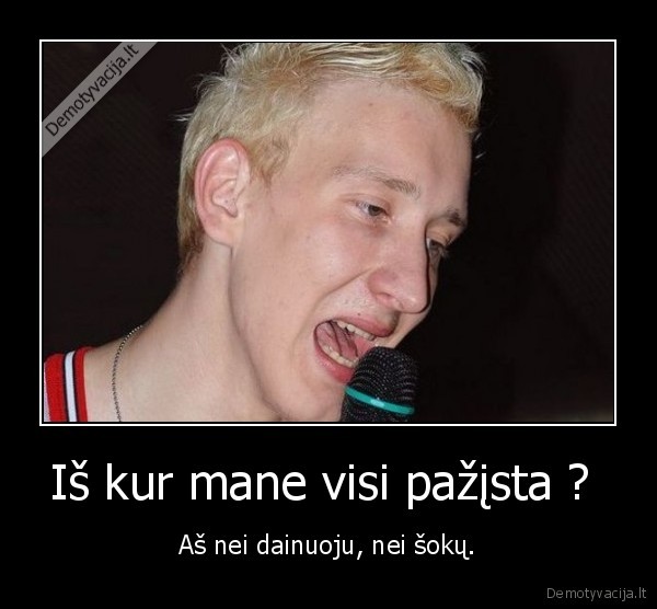 Iš kur mane visi pažįsta ? 
