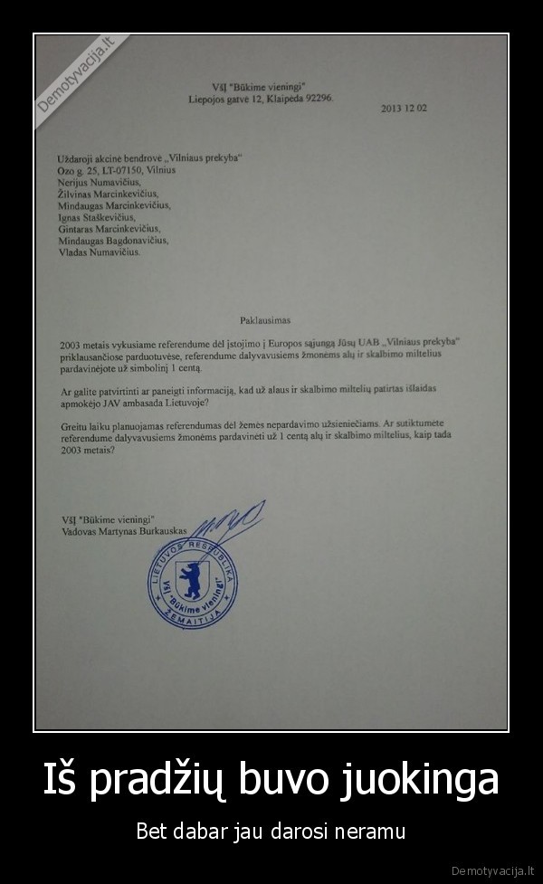 referendumas,maxima, laiskas