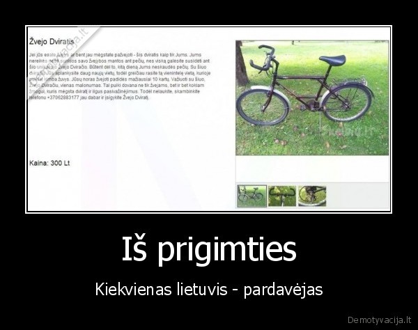 lietuvio, prigimtis,parduoda, dvirati,juokingas, skelbimas