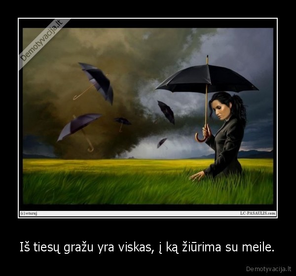 Iš tiesų gražu yra viskas, į ką žiūrima su meile.