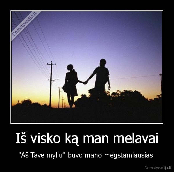 Iš visko ką man melavai