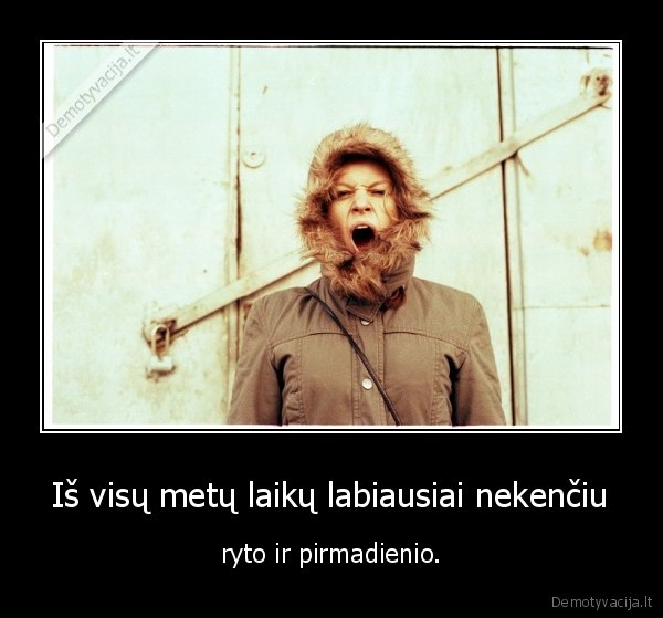 Iš visų metų laikų labiausiai nekenčiu