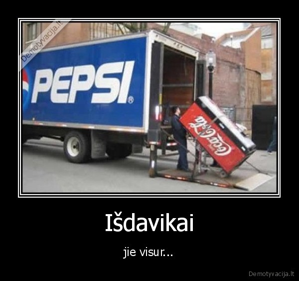 cola, pepsi, isdavikai