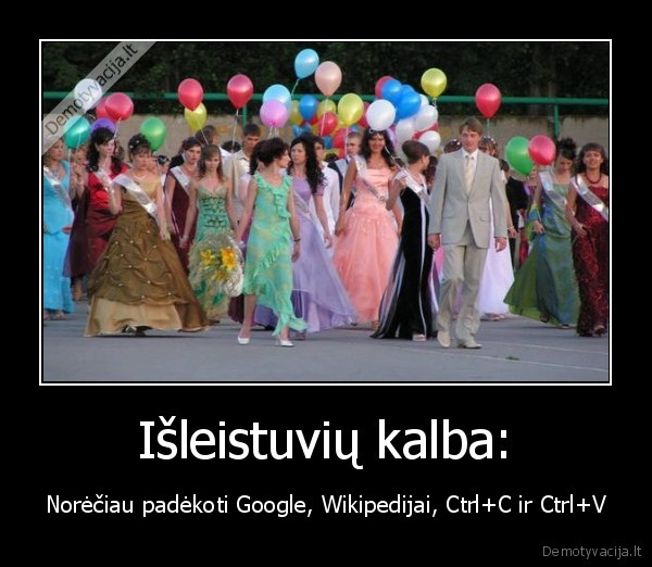 Išleistuvių kalba: