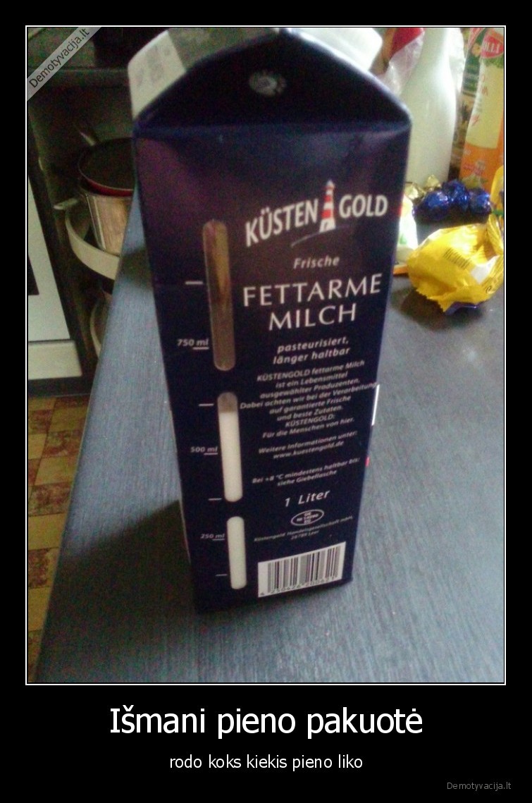 pienas,ismani,pieno, pakuote,rodo,kiek, liko