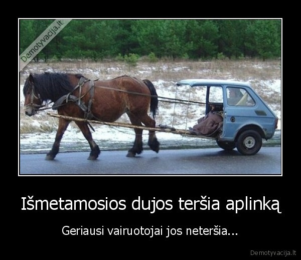 Išmetamosios dujos teršia aplinką