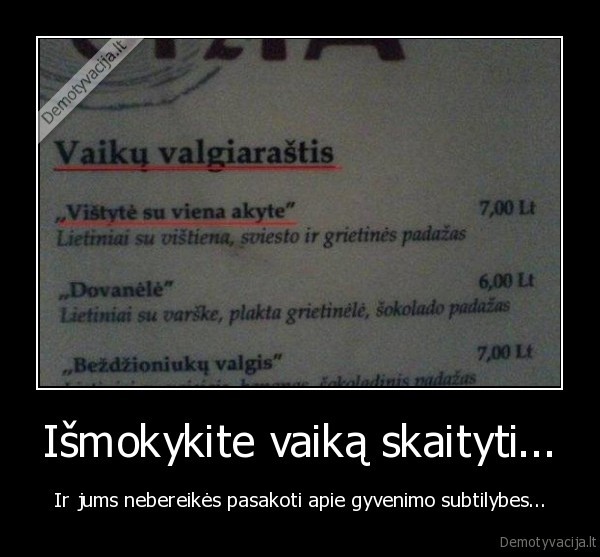 pamoka,meniu,su, viena, akyte