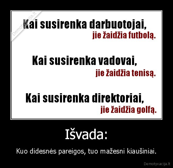 Išvada: