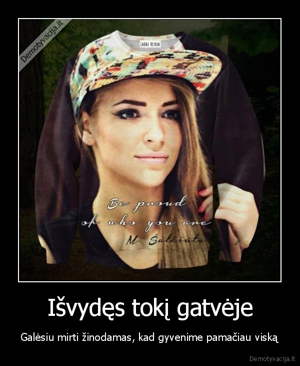 monika, salciute,dzemperis, su, nuotrauka