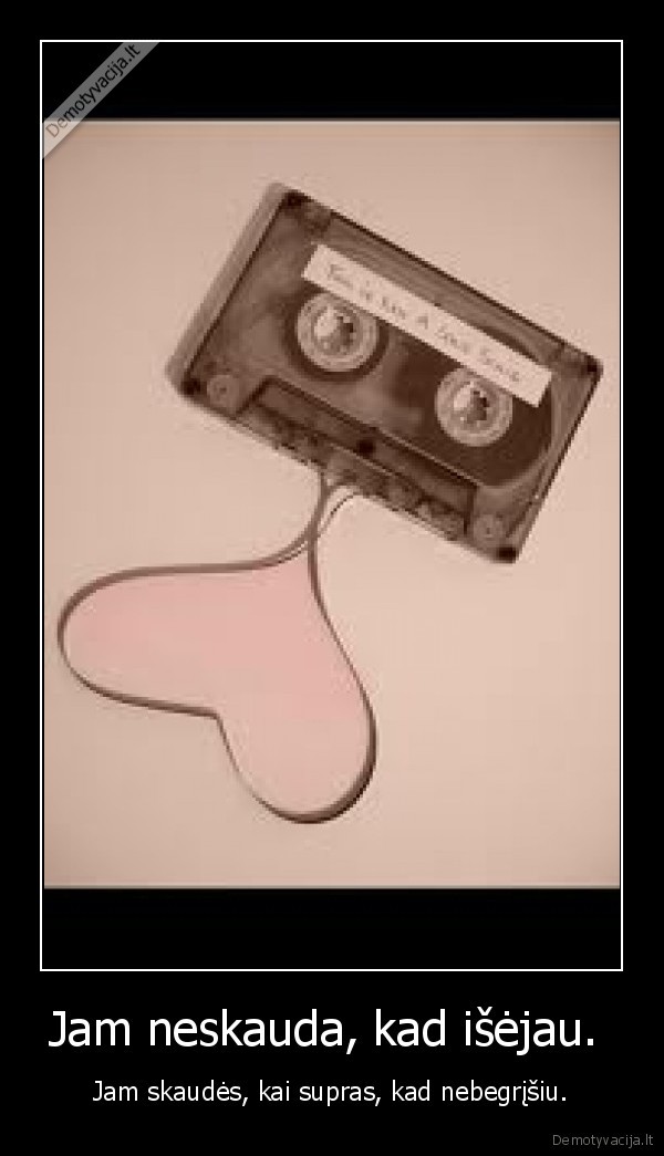 Jam neskauda, kad išėjau. 