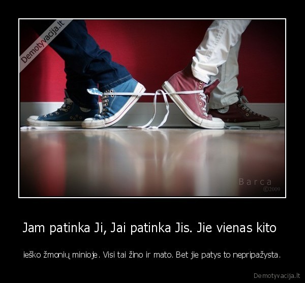 Jam patinka Ji, Jai patinka Jis. Jie vienas kito 