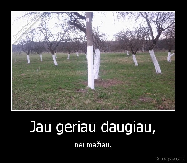 Jau geriau daugiau,