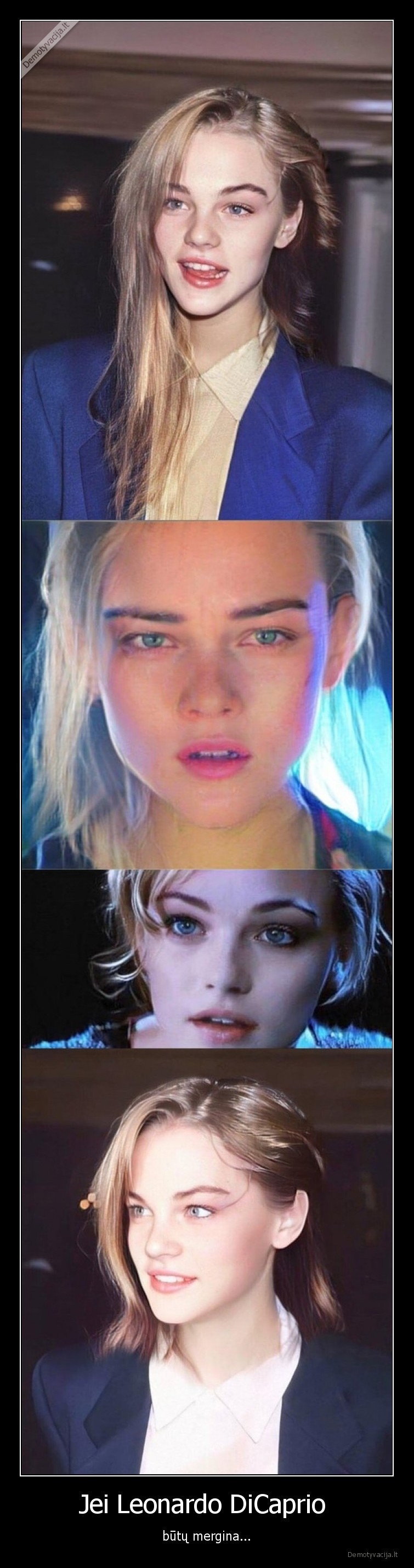 leonardo, dicaprio,mergina,aktorius