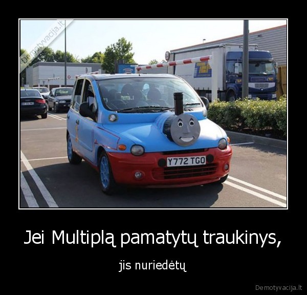multipla,masinos,juokeliai,traukinys,slegis,begiai