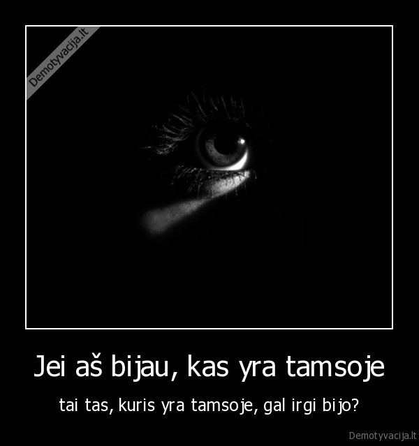 Jei aš bijau, kas yra tamsoje