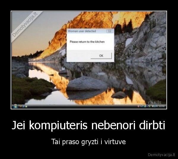 Jei kompiuteris nebenori dirbti