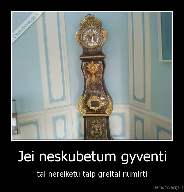 Jei neskubetum gyventi