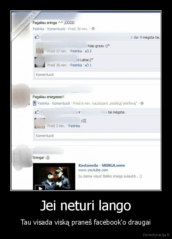 fb,facebooko, aukos,noliferiai,sninga,ubagai, be, sniego