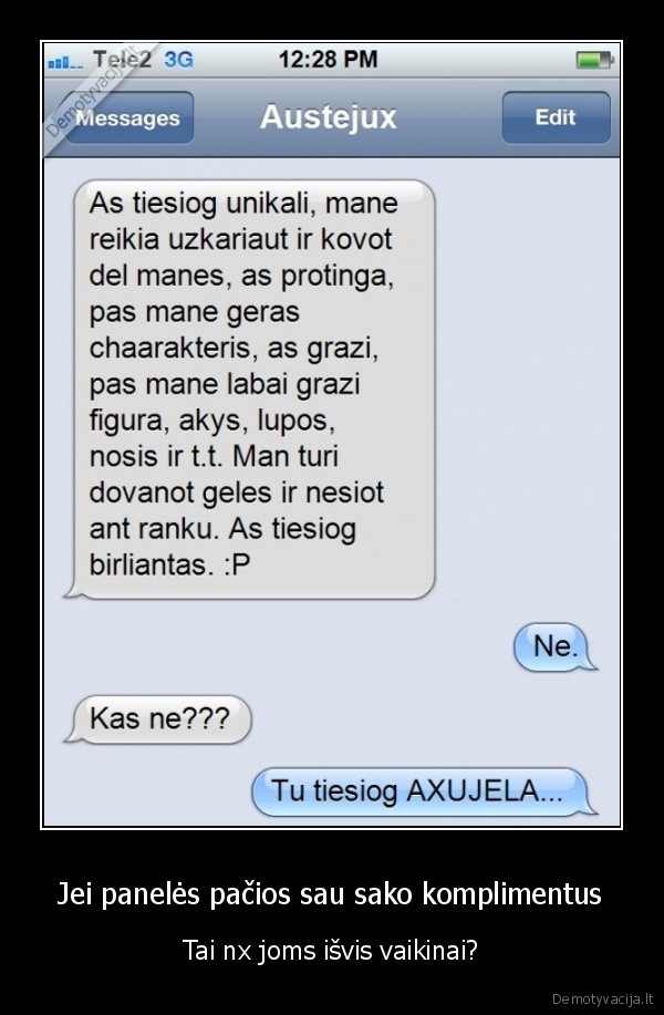 paneles,komplimentai,sako