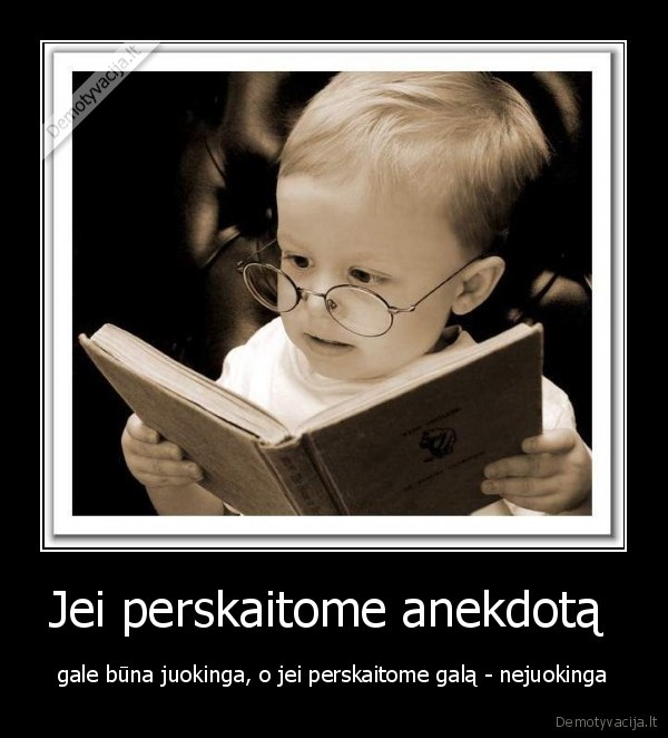 Jei perskaitome anekdotą 