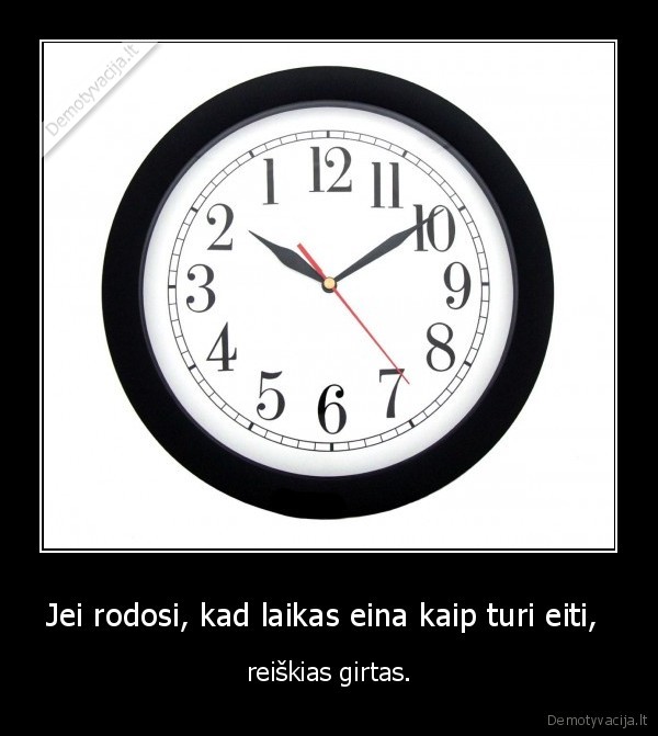 Jei rodosi, kad laikas eina kaip turi eiti, 