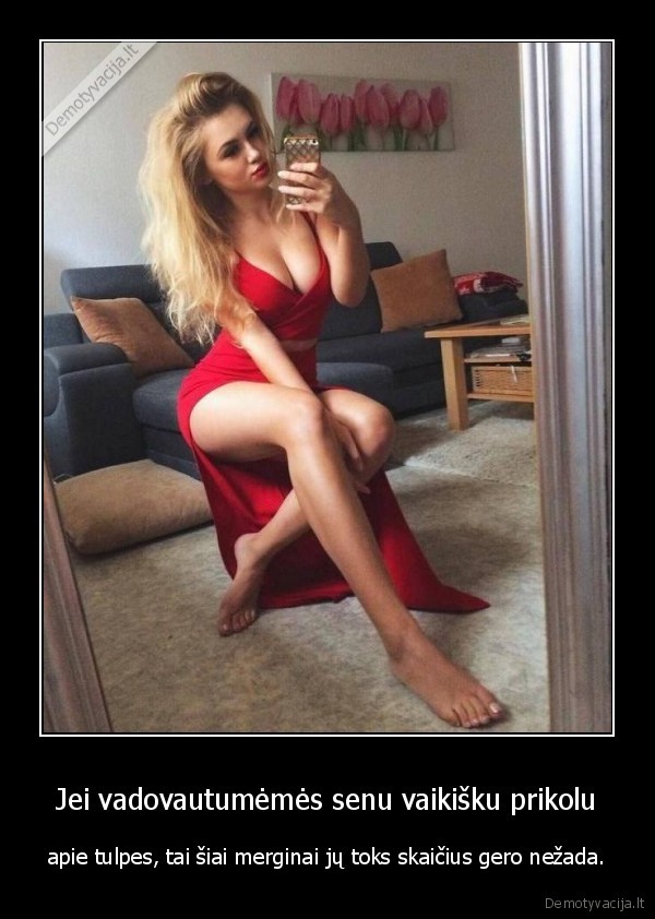 mergina,tulpe,prikolas