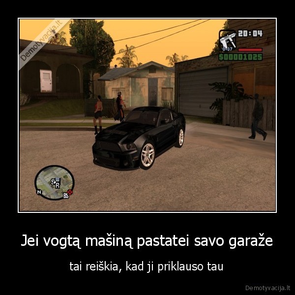Jei vogtą mašiną pastatei savo garaže
