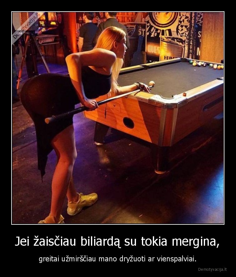 biliardas,mergina,sikna