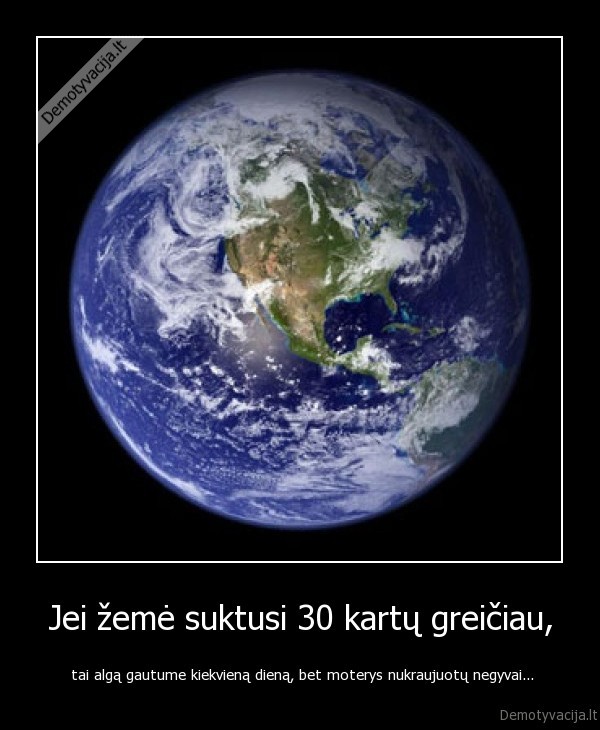 Jei žemė suktusi 30 kartų greičiau,