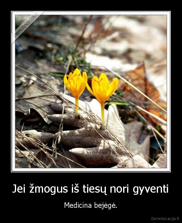 Jei žmogus iš tiesų nori gyventi