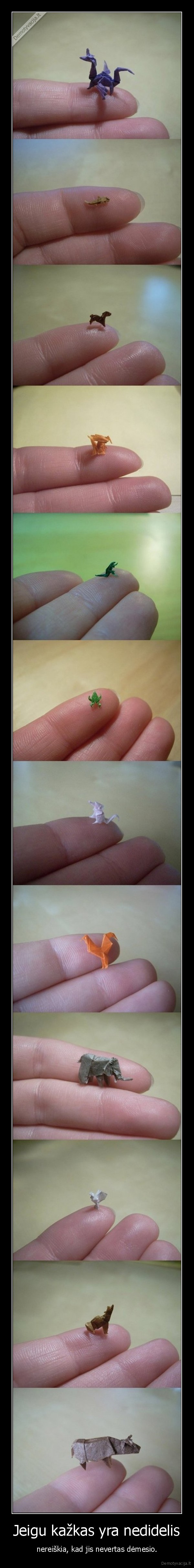 Jeigu kažkas yra nedidelis