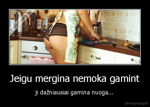 mergina,nuoga,gaminti