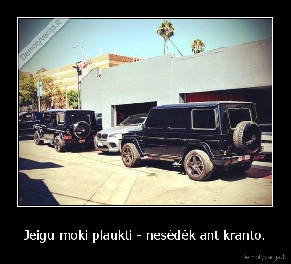 Jeigu moki plaukti - nesėdėk ant kranto.